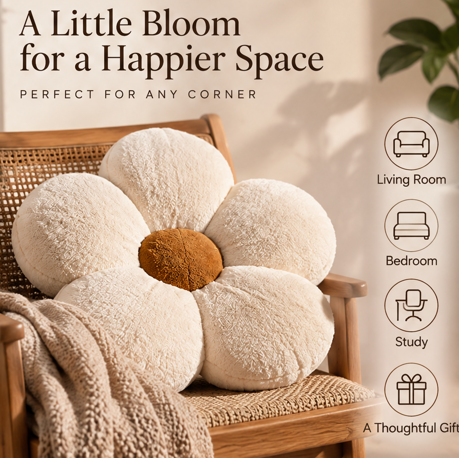 FLORAZN Premium Sculptural Throw Pillow