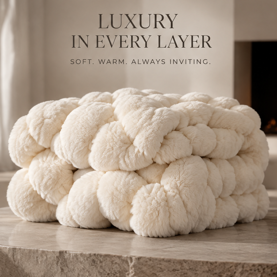 FLORAZN Ultra-Soft Faux Fur Throw