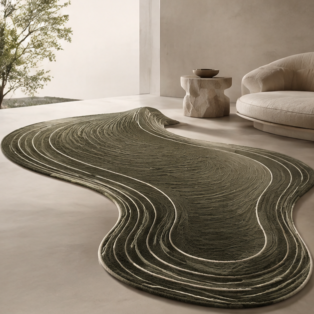 FLORAZN Sculpted Organic Modern Area Rugs