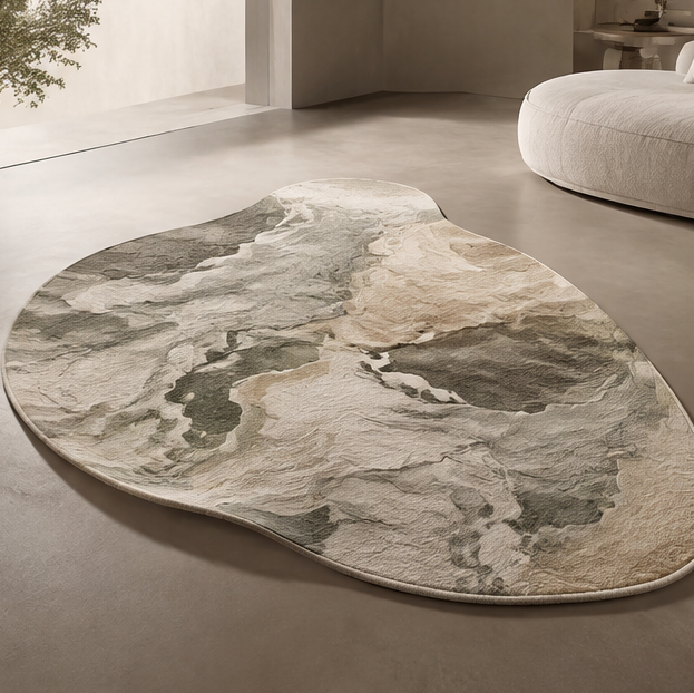 FLORAZN Sculptural Natural Area Rug