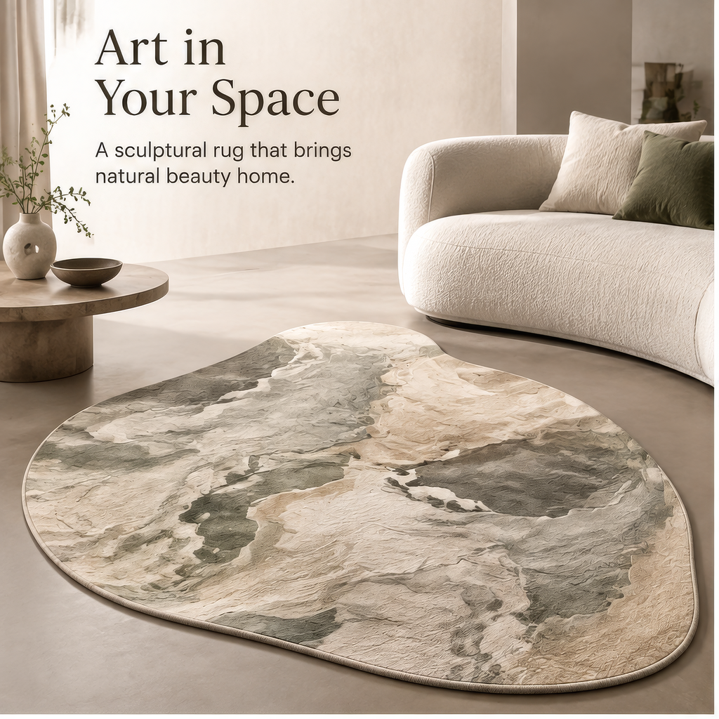 FLORAZN Sculptural Natural Area Rug