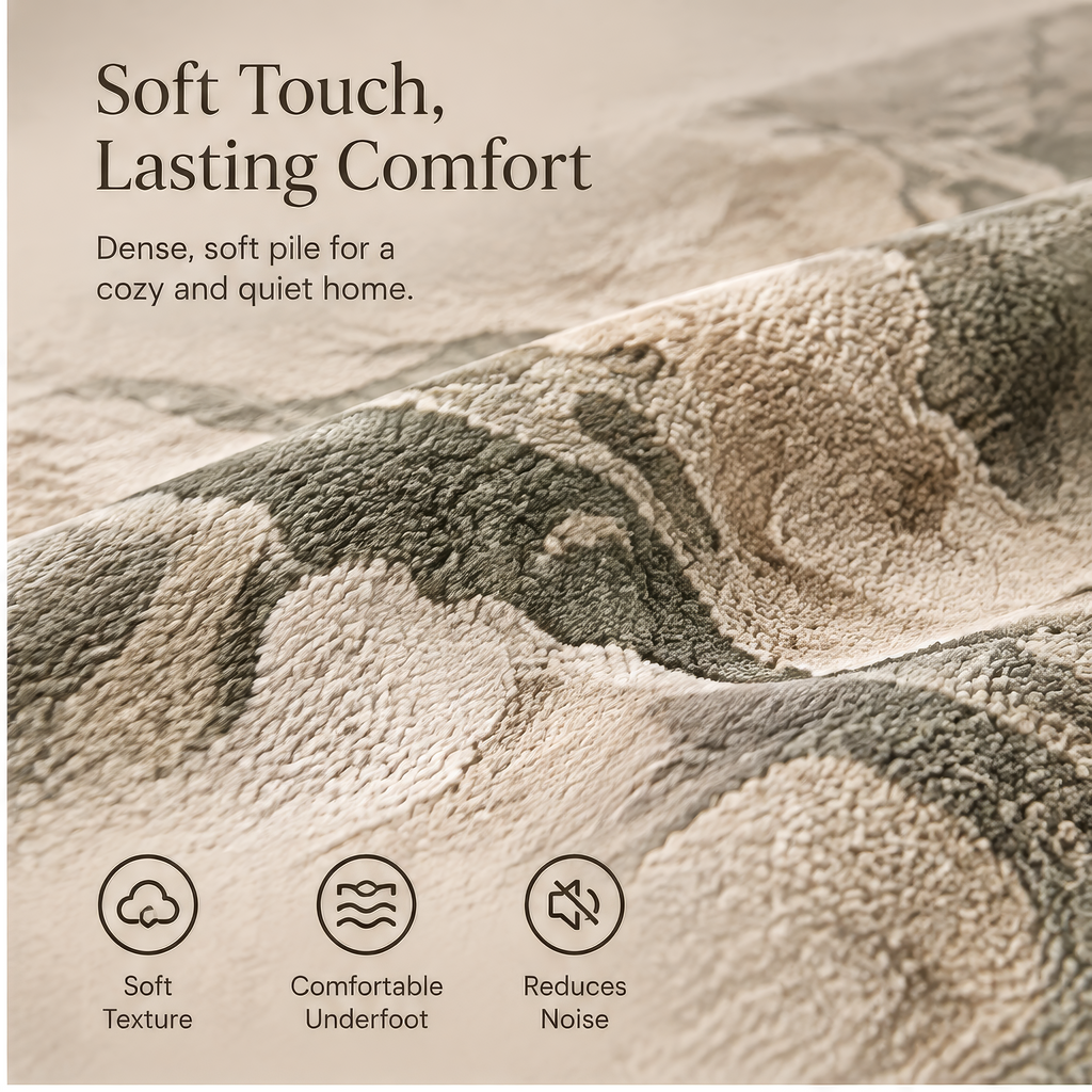 FLORAZN Sculptural Natural Area Rug