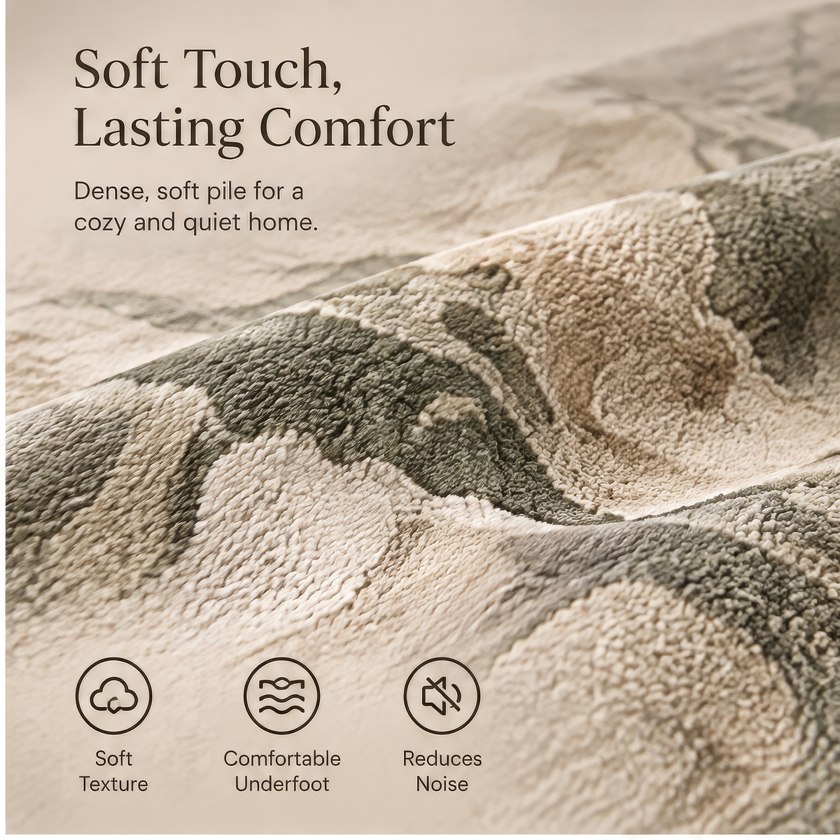 FLORAZN Sculptural Natural Area Rug