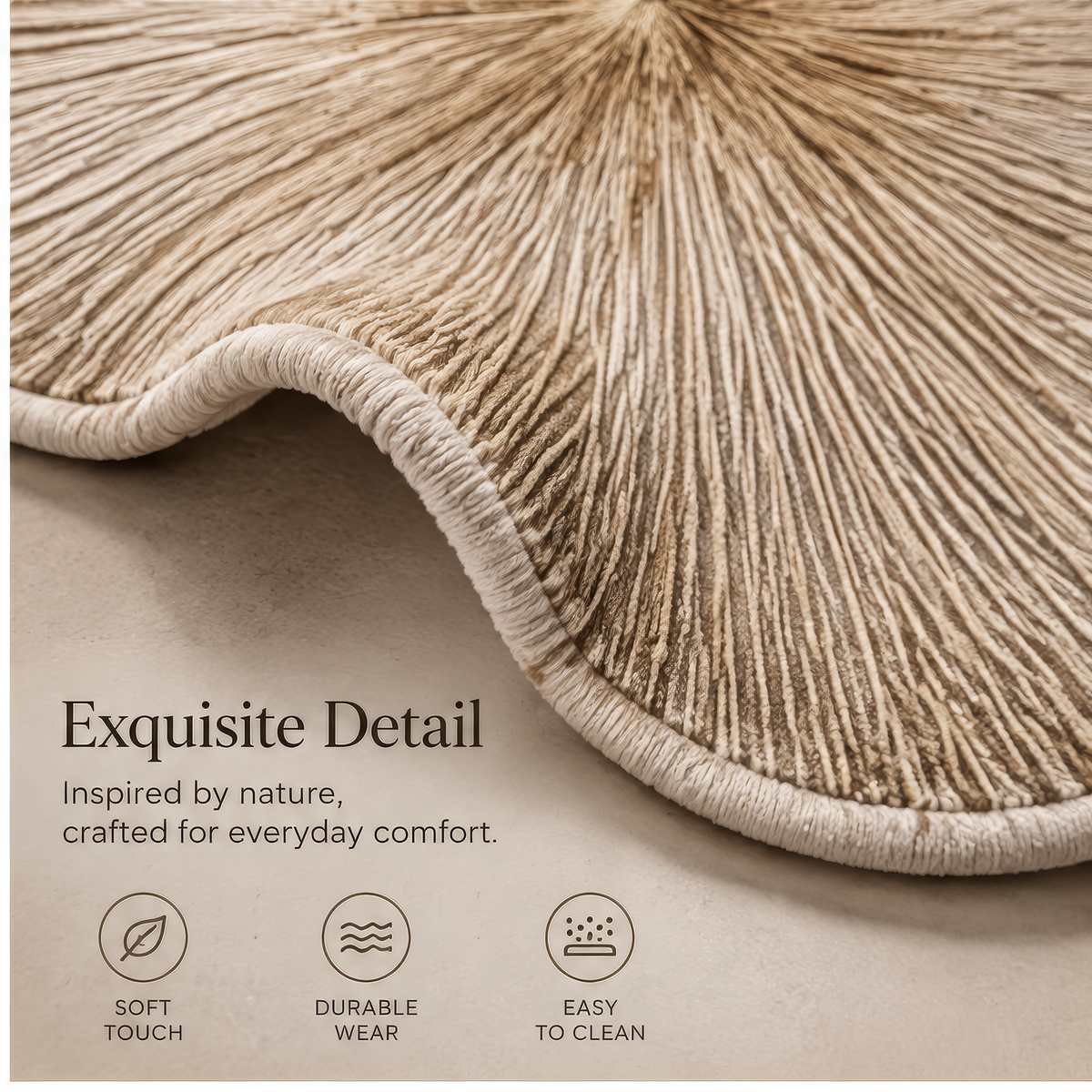 FLORAZN Organic Soft Flower Shaped Rug