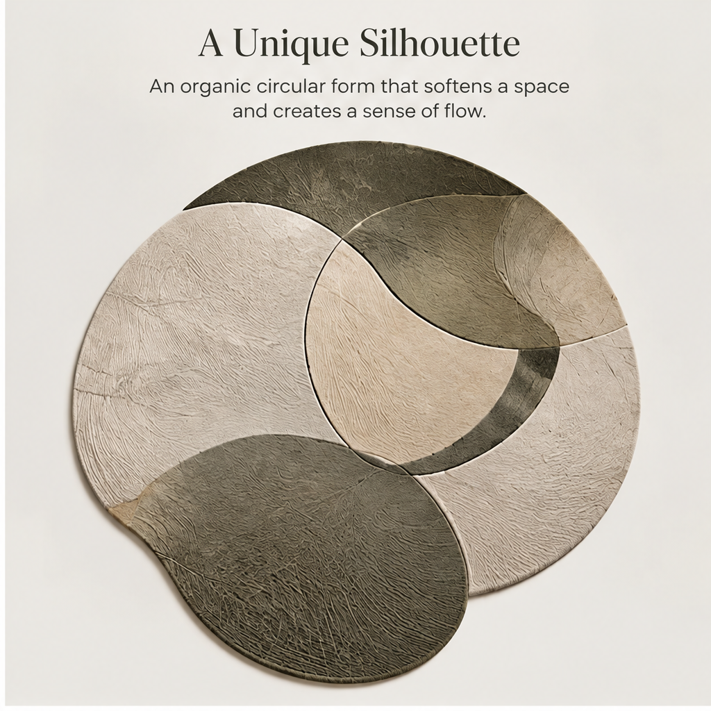 FLORAZN Sculptural Organic Area Floor Rug