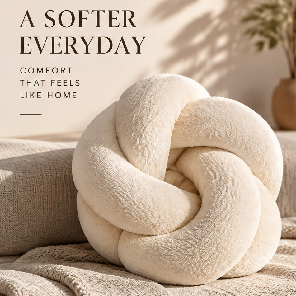 FLORAZN Ultra Soft Sculptural Knot Pillow