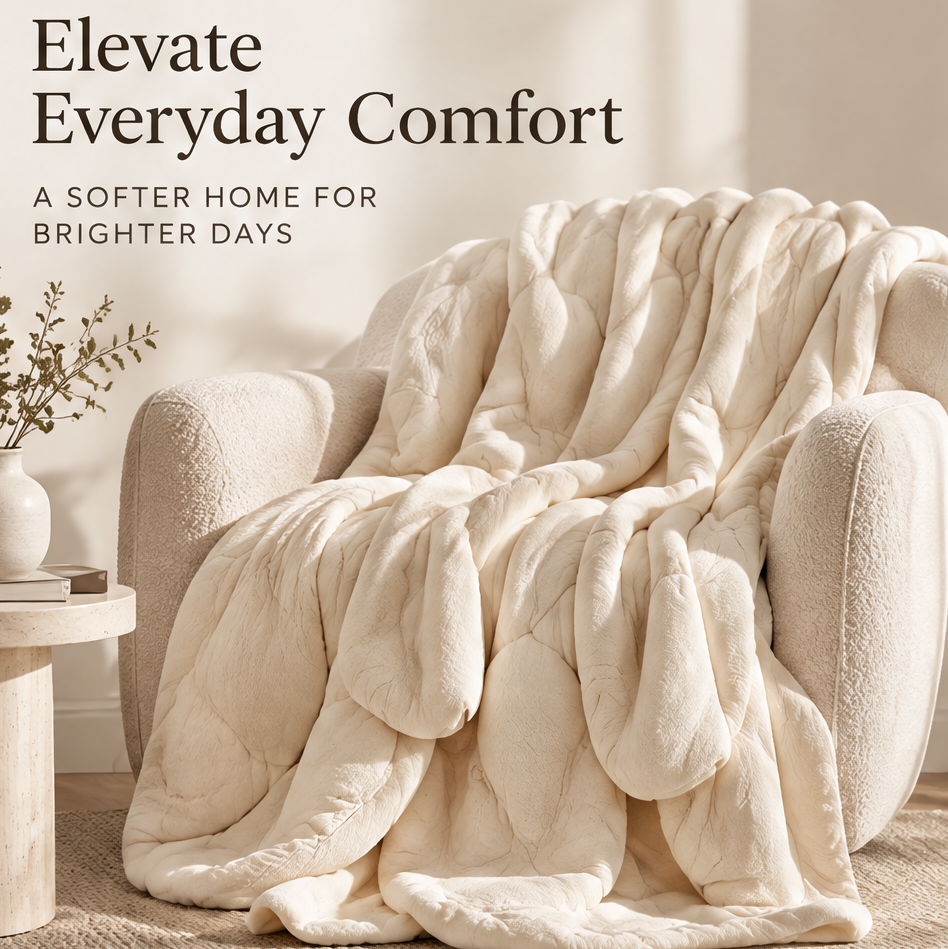 FLORAZN Cloud-Like Plush Throw