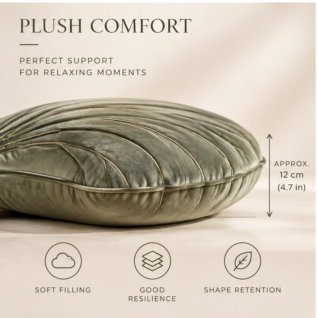 FLORAZN Ginkgo Leaf Shaped Velvet Pillow
