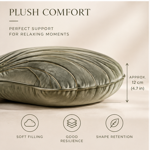 FLORAZN Ginkgo Leaf Shaped Velvet Pillow