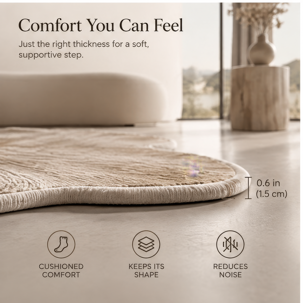 FLORAZN Organic Soft Flower Shaped Rug