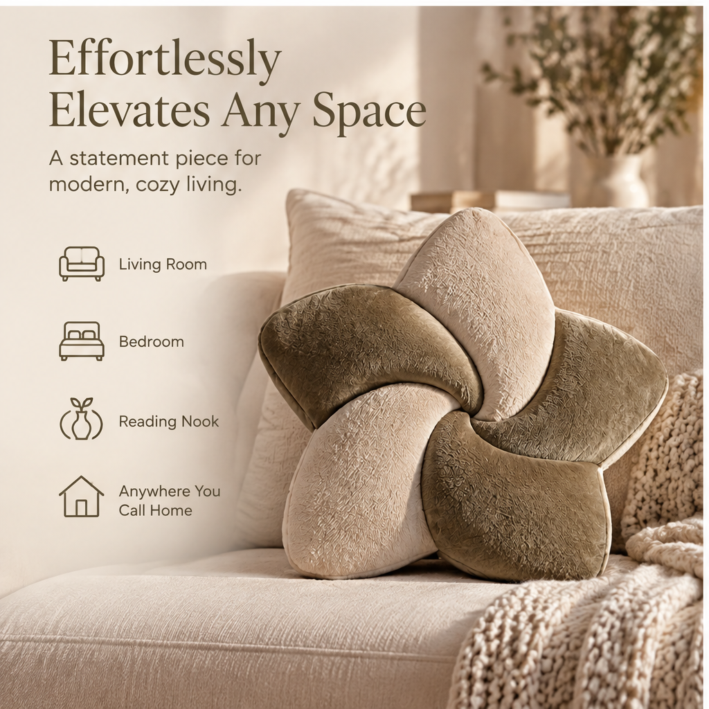 FLORAZN Premium Sculptural Throw Pillow