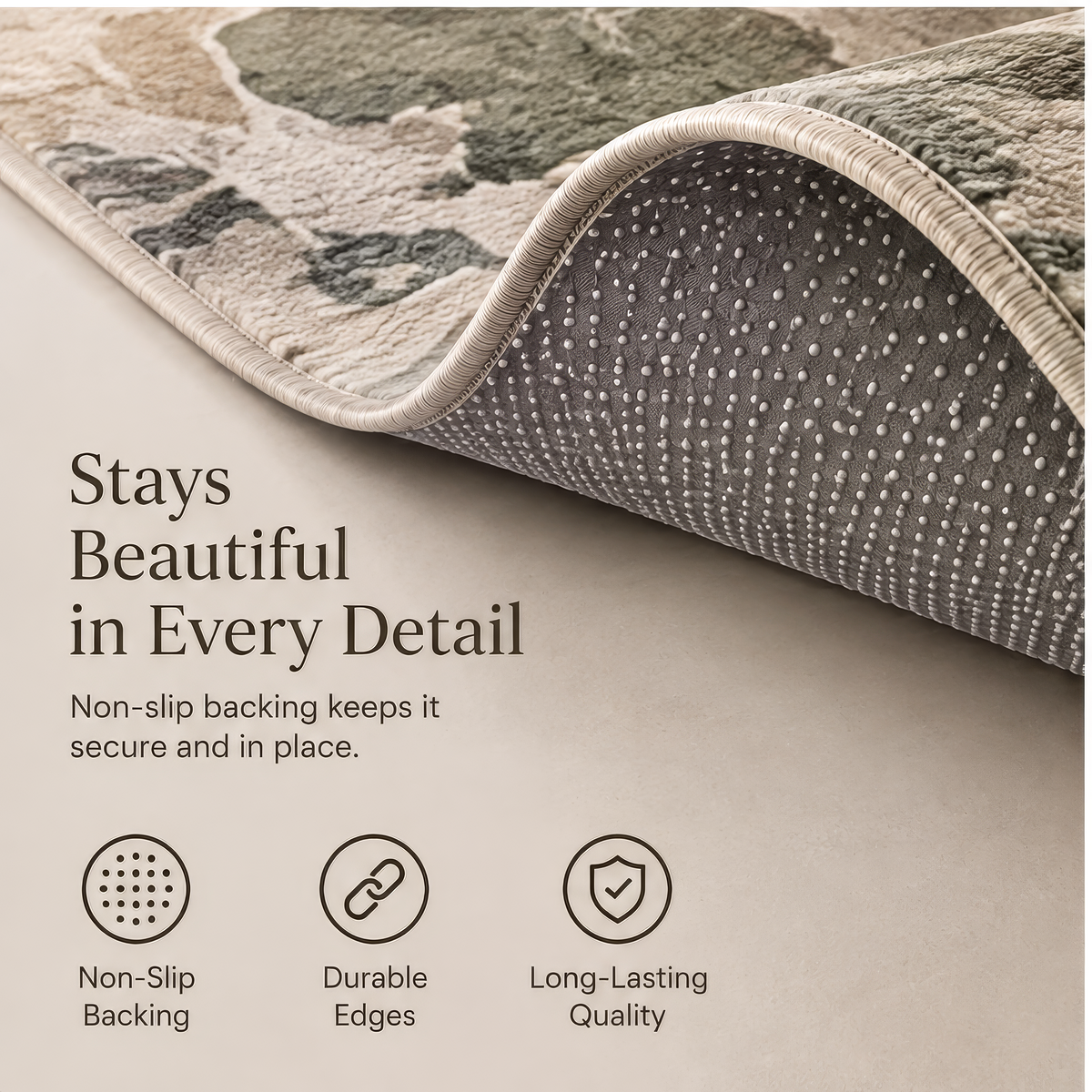FLORAZN Sculptural Natural Area Rug