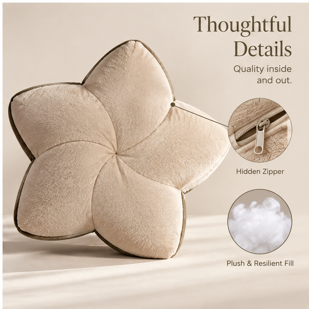 FLORAZN Premium Sculptural Throw Pillow