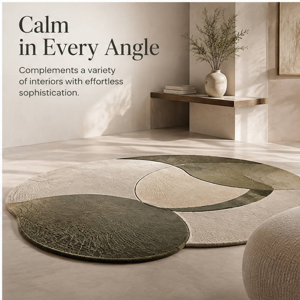 FLORAZN Sculptural Organic Area Floor Rug