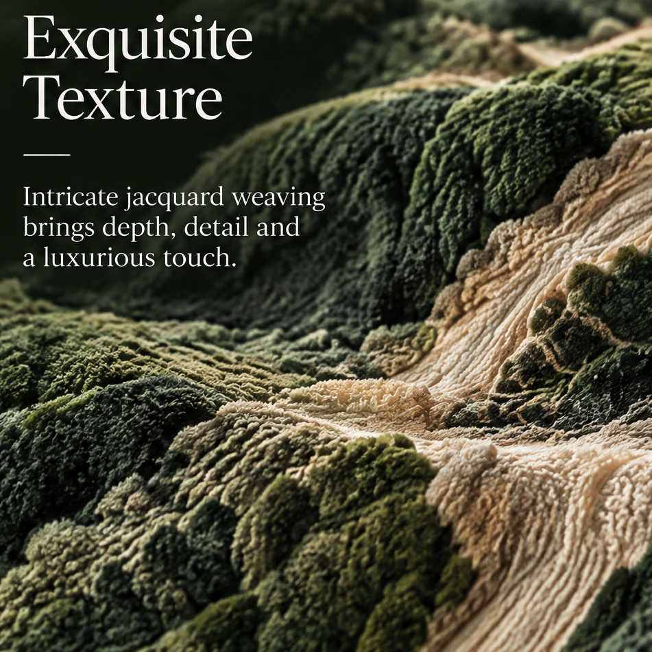 FLORAZN Breathable Jacquard Throw