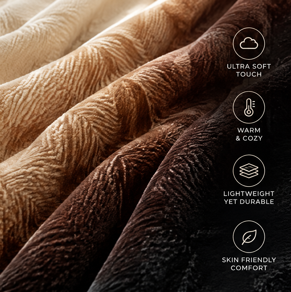 FLORAZN Gradient Cozy Throw Blanket