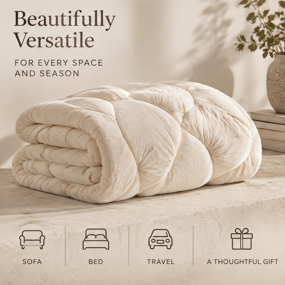 FLORAZN Cloud-Like Plush Throw