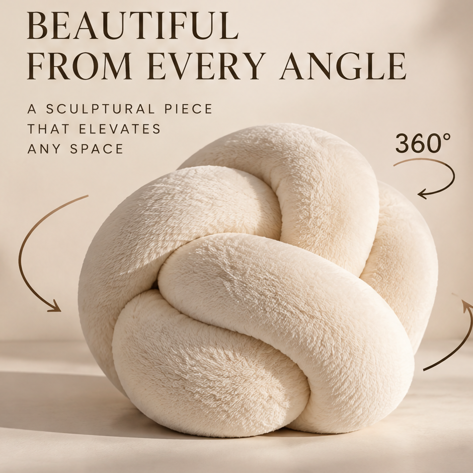 FLORAZN Ultra Soft Sculptural Knot Pillow