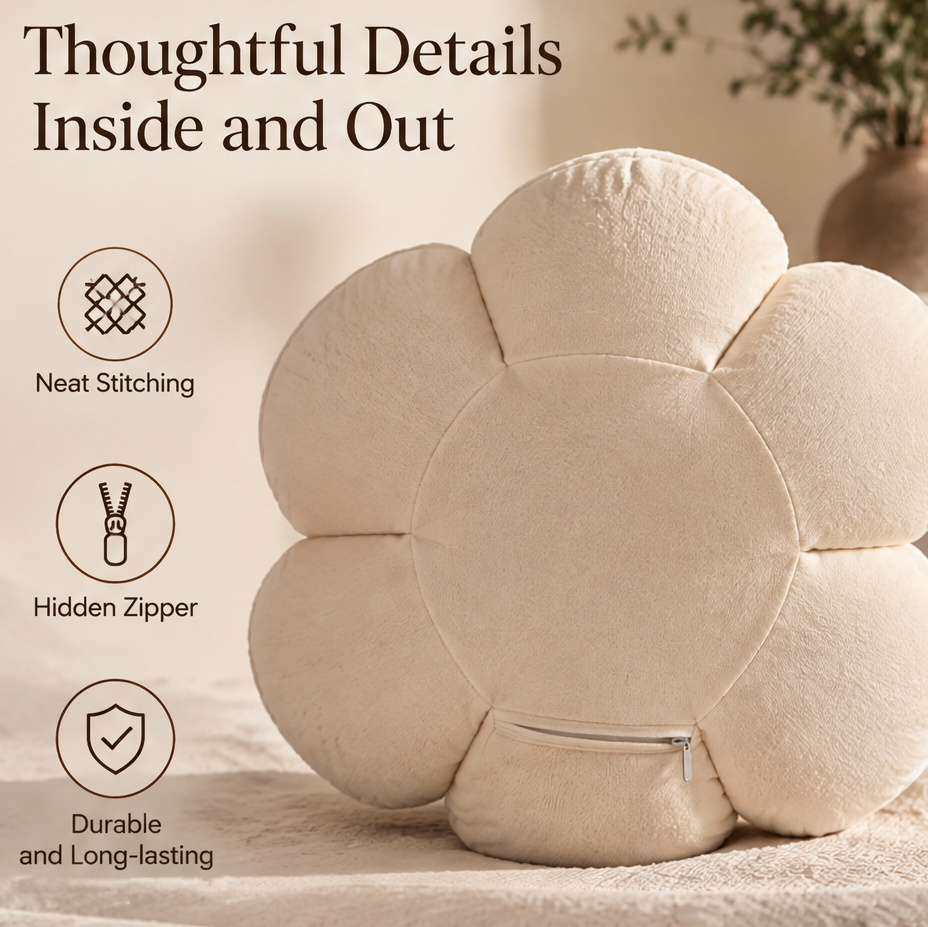 FLORAZN Premium Sculptural Throw Pillow