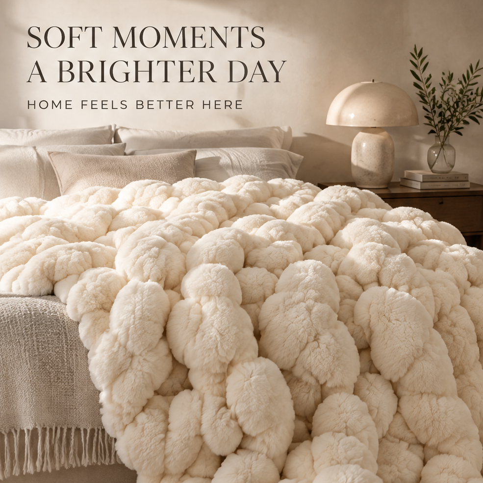 FLORAZN Ultra-Soft Faux Fur Throw