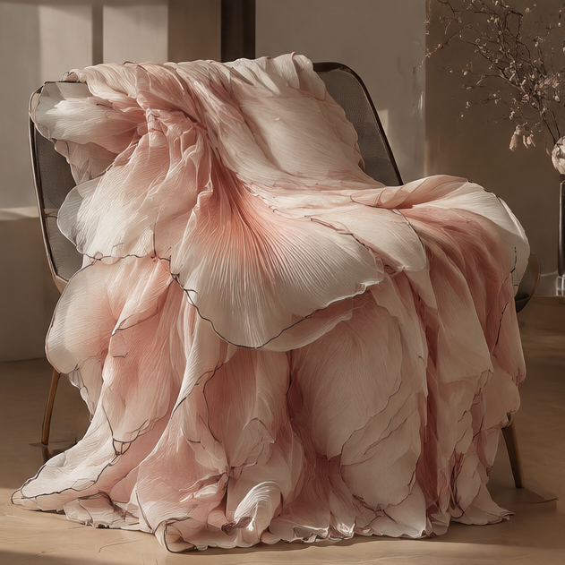 FLORAZN Lightweight Pleated Throw Blanket
