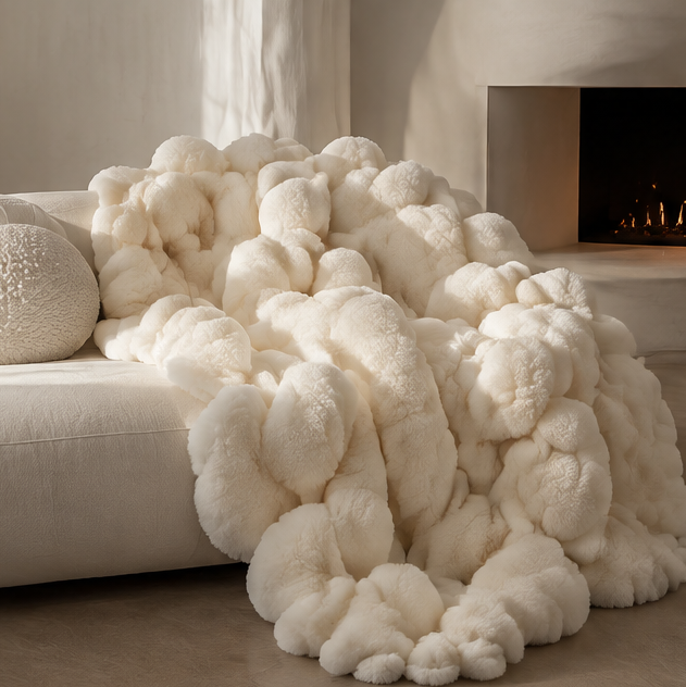 FLORAZN Ultra-Soft Faux Fur Throw