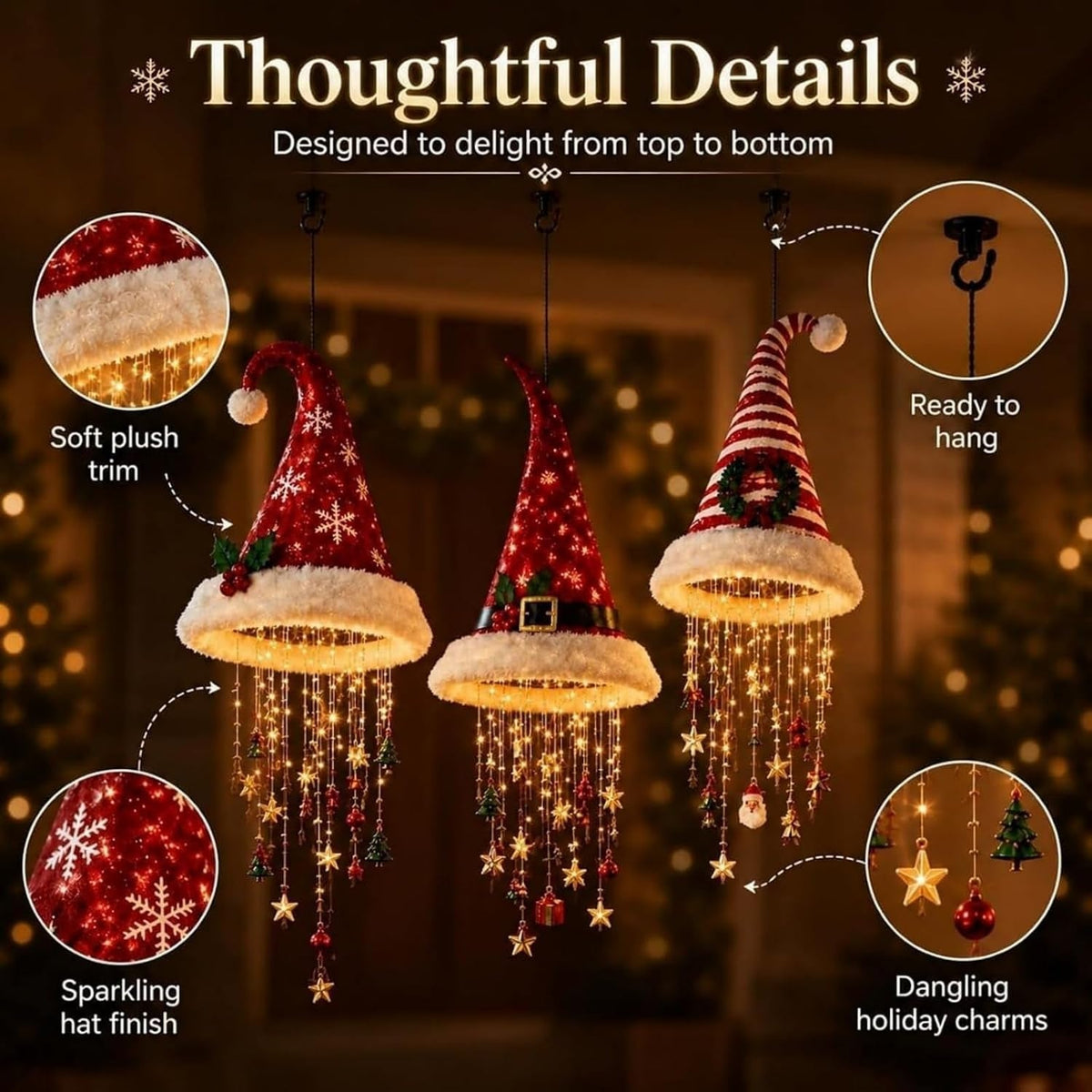 ✨ Magical Christmas Chandelier – Warm Festive Glow for Your Home