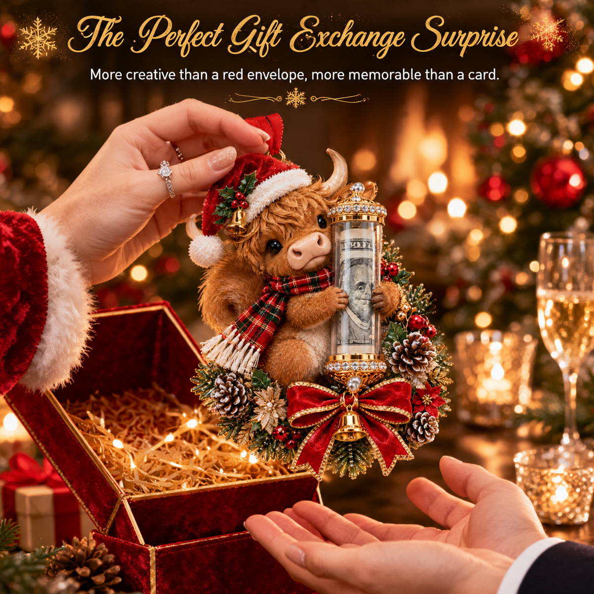 🎁Christmas Cute Animal Cash Gift Ornament 🍈– Holiday Tree Decoration🎄💵